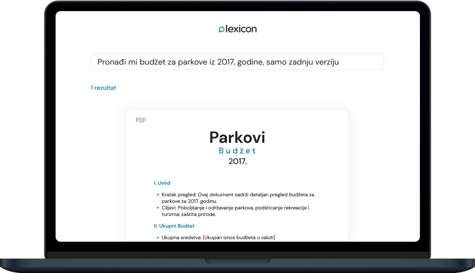 lexicon primjer uporabe tehnologije