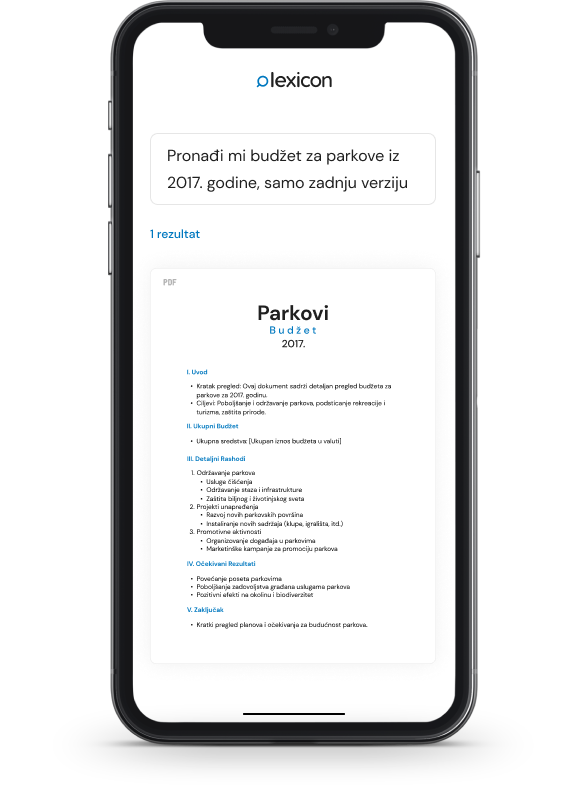 lexicon primjer korištenja aplikacije